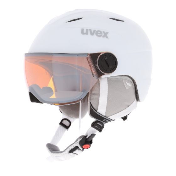 Uvex Junior Visor Pro Helmet - or Junior size color white - Goskand Ski & Soccer Store