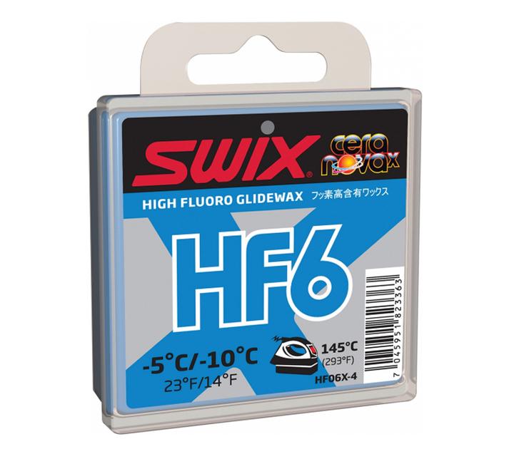 Swix HF6 Cera Nova High Performance Glide Wax, Blue, 40gm